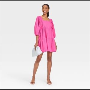 Women's Short Sleeve A-Line Dress